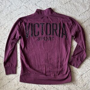 Victoria’s Secret Victoria Sport Purple Quarter Zip Sweatshirt Size Small